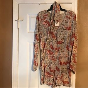 Paisley print romper